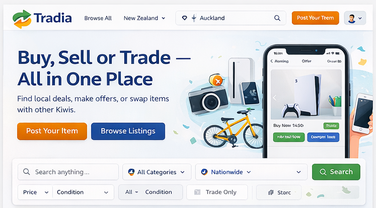 Tradia.co.nz - Community Marketplace