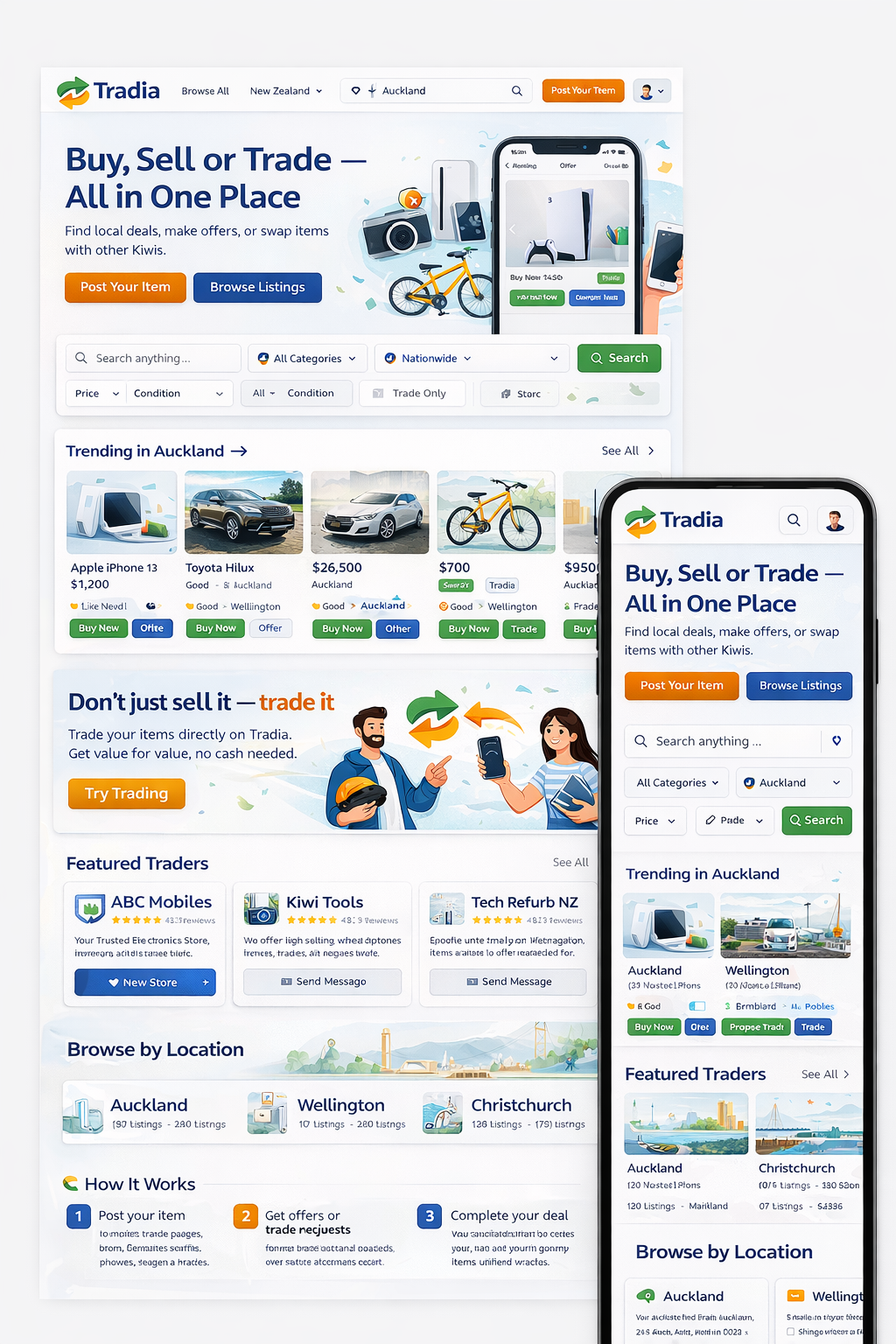 Tradia.co.nz - Community Marketplace 1
