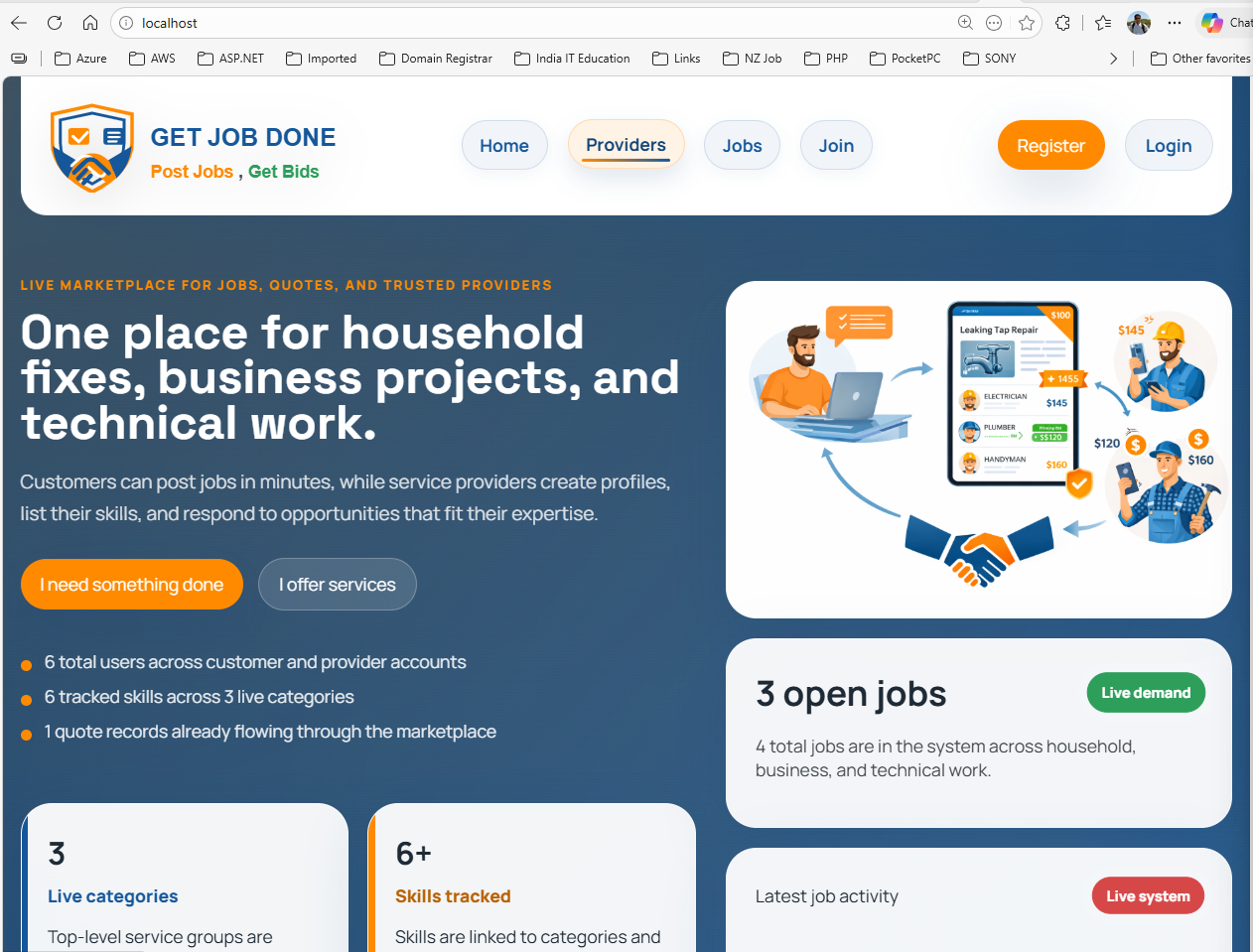 GetJobDone - Jobs and Services Matching