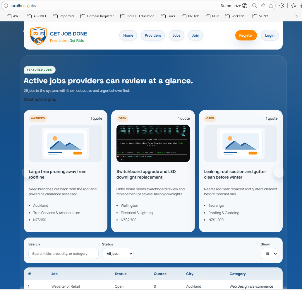GetJobDone - Jobs and Services Matching 1